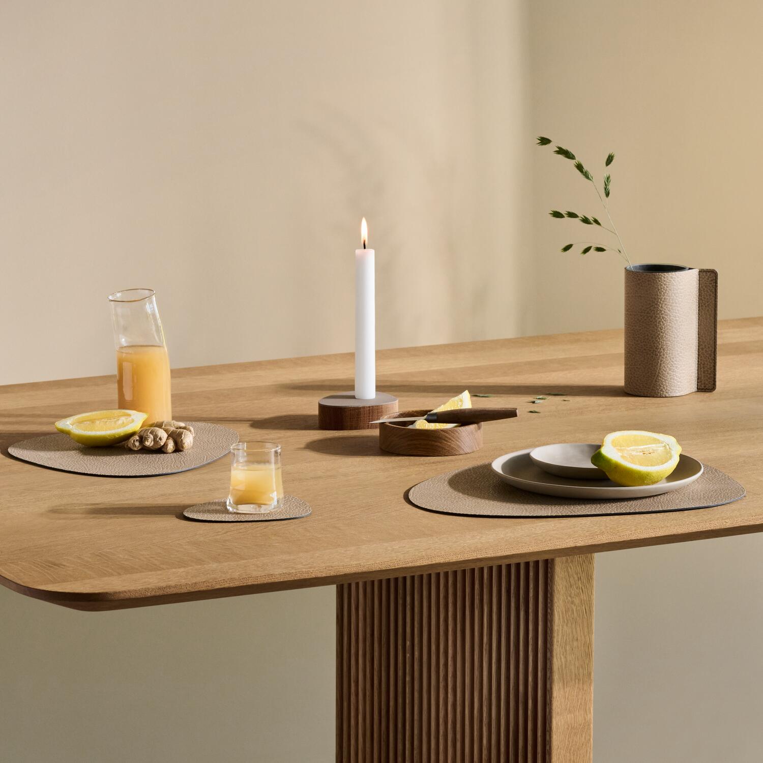 Dækkeserviet, Large Curve - Clay Brown